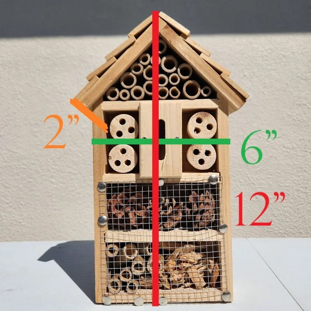 Insect Motel Hotel Garden Decor Mason Bee Home Ladybugs Cedar Wood Wooden Butter